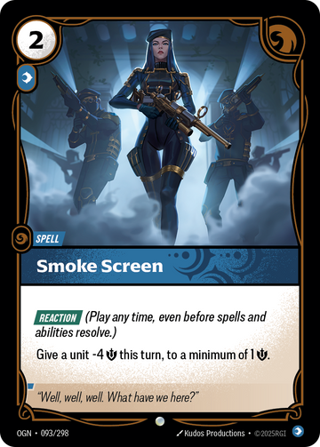 Smoke Screen OGN-093 - Riftbound Standard Art, English reference artwork