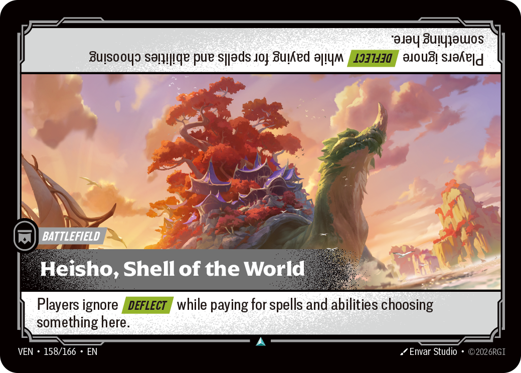 Heisho, Shell of the World VEN-158 - Riftbound Standard Art, English reference artwork