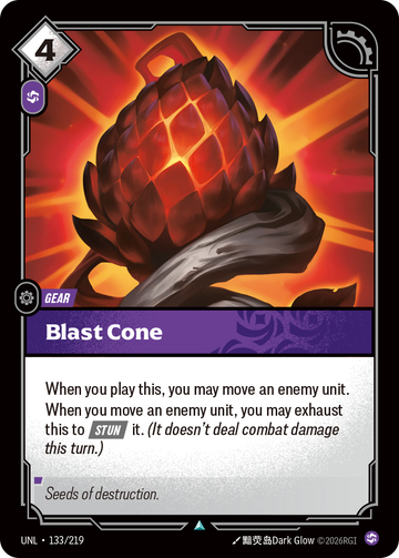 Blast Cone UNL-133 - Riftbound Standard Art, English reference artwork