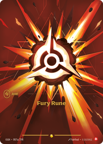 Fury Rune (Alternate Art) OGN-007A - Riftbound Alternate Art, English reference artwork