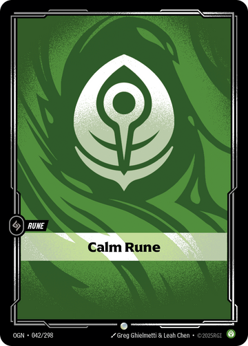 Calm Rune OGN-042 - Riftbound Standard Art, English reference artwork