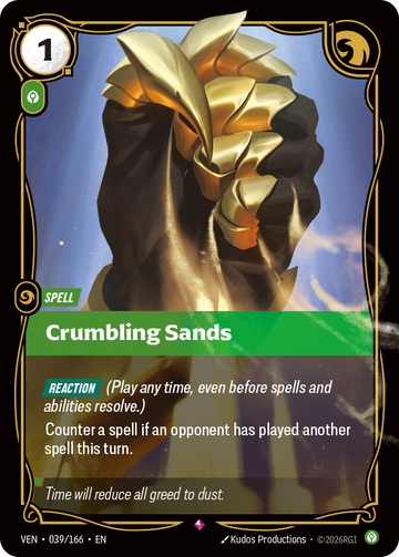 Crumbling Sands VEN-039 - Riftbound Standard Art, English reference artwork