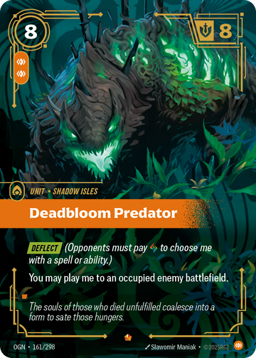 Deadbloom Predator OGN-161 - Riftbound Standard Art, English reference artwork