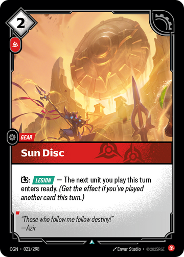 Sun Disc OGN-021 - Riftbound Standard Art, English reference artwork