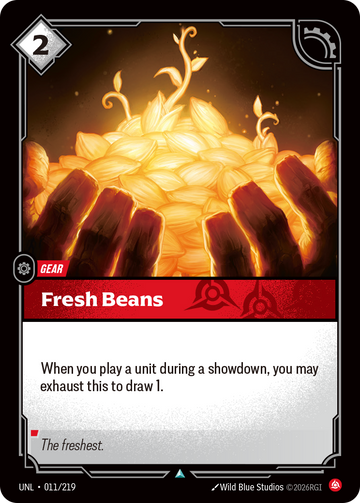 Fresh Beans UNL-011 - Riftbound Standard Art, English reference artwork