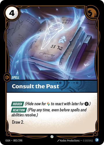 Consult the Past OGN-083 - Riftbound Standard Art, English reference artwork