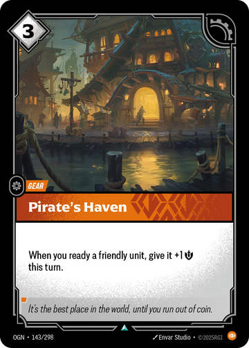 Pirate's Haven OGN-143 - Riftbound Standard Art, English reference artwork