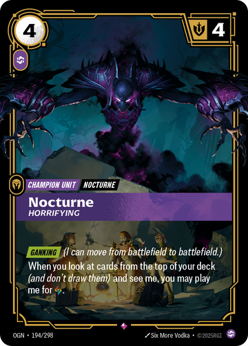 Nocturne - Horrifying OGN-194 - Riftbound Standard Art, English reference artwork