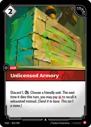 Unlicensed Armory OGN-023 - Riftbound Standard Art, English reference artwork