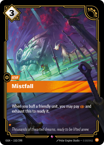 Mistfall OGN-152 - Riftbound Standard Art, English reference artwork