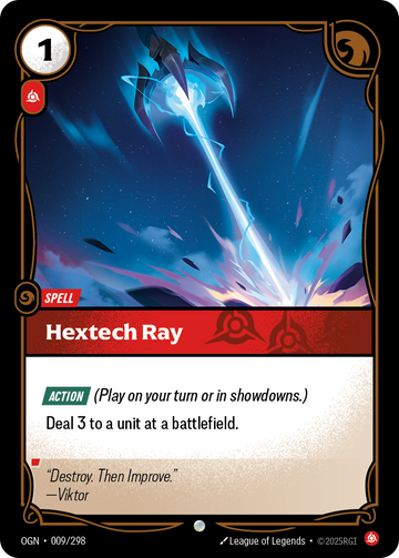 Hextech Ray OGN-009 - Riftbound Standard Art, English reference artwork