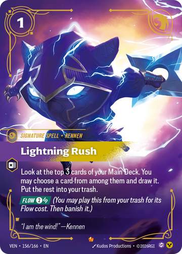 Lightning Rush VEN-156 - Riftbound Standard Art, English reference artwork