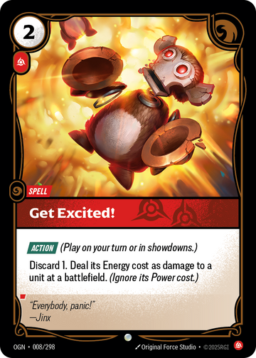 Get Excited! OGN-008 - Riftbound Standard Art, English reference artwork