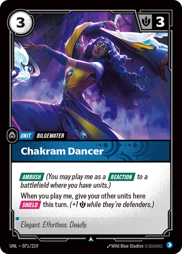 Chakram Dancer UNL-071 - Riftbound Standard Art, English reference artwork