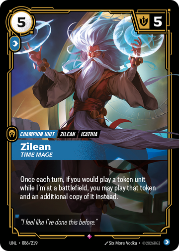 Zilean, Time Mage UNL-086 - Riftbound Standard Art, English reference artwork