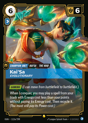 Kai'Sa - Evolutionary (Alternate Art) OGN-112A - Riftbound Alternate Art, English reference artwork