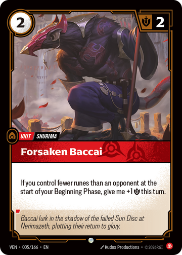 Forsaken Baccai VEN-005 - Riftbound Standard Art, English reference artwork