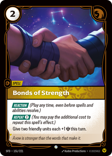 Bonds of Strength SFD-151 - Riftbound Standard Art, English reference artwork