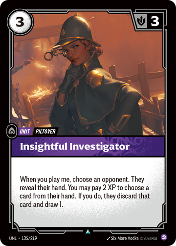 Insightful Investigator UNL-135 - Riftbound Standard Art, English reference artwork
