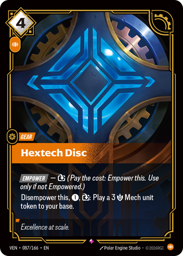 Hextech Disc VEN-087 - Riftbound Standard Art, English reference artwork