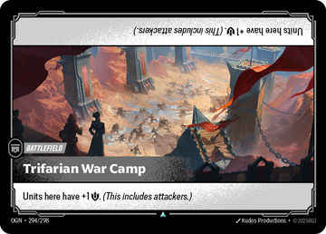 Trifarian War Camp OGN-294 - Riftbound Standard Art, English reference artwork