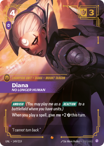 Diana, No Longer Human UNL-149 - Riftbound Standard Art, English reference artwork