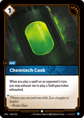 Chemtech Cask SFD-063 - Riftbound Standard Art, English reference artwork