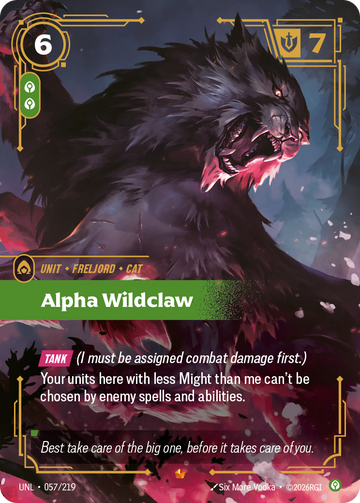 Alpha Wildclaw UNL-057 - Riftbound Standard Art, English reference artwork