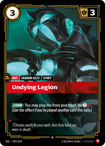 Undying Legion UNL-025 - Riftbound Standard Art, English reference artwork