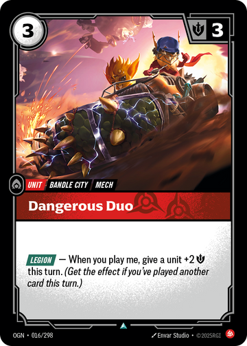 Dangerous Duo OGN-016 - Riftbound Standard Art, English reference artwork