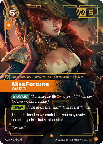 Miss Fortune - Captain OGN-162 - Riftbound Standard Art, English reference artwork