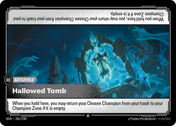 Hallowed Tomb OGN-281 - Riftbound Standard Art, English reference artwork