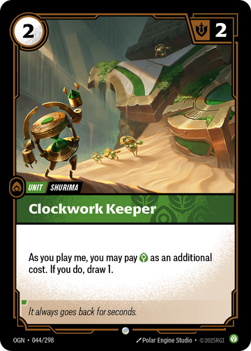 Clockwork Keeper OGN-044 - Riftbound Standard Art, English reference artwork