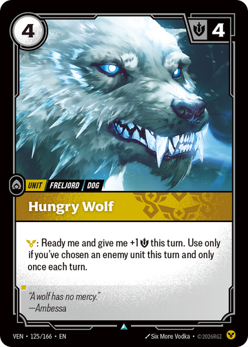 Hungry Wolf VEN-125 - Riftbound Standard Art, English reference artwork