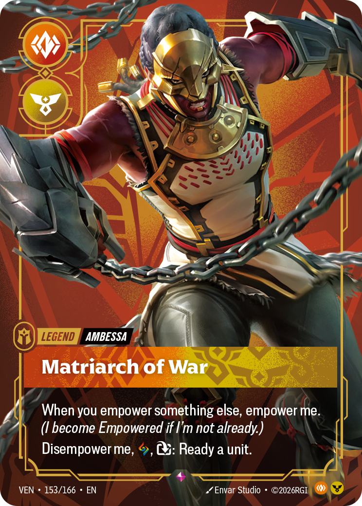 Ambessa, Matriarch of War VEN-153 - Riftbound Standard Art, English reference artwork