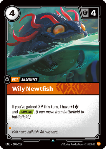 Wily Newtfish UNL-108 - Riftbound Standard Art, English reference artwork