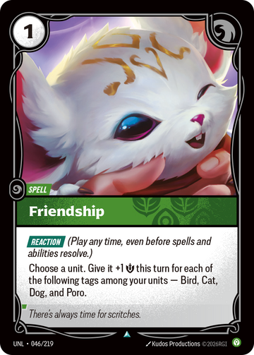 Friendship UNL-046 - Riftbound Standard Art, English reference artwork