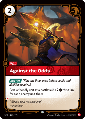 Against the Odds SFD-001 - Riftbound Standard Art, English reference artwork