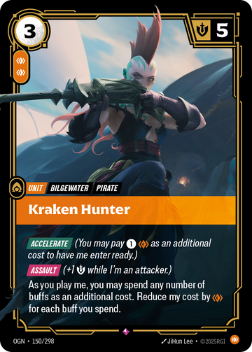 Kraken Hunter OGN-150 - Riftbound Standard Art, English reference artwork