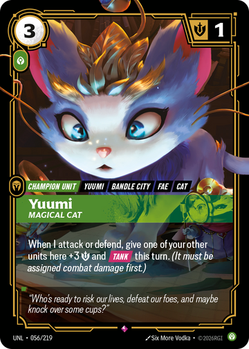 Yuumi, Magical Cat UNL-056 - Riftbound Standard Art, English reference artwork