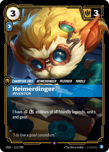 Heimerdinger - Inventor OGN-111 - Riftbound Standard Art, English reference artwork
