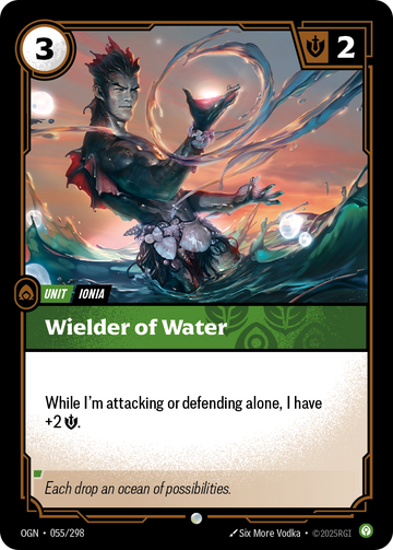 Wielder of Water OGN-055 - Riftbound Standard Art, English reference artwork