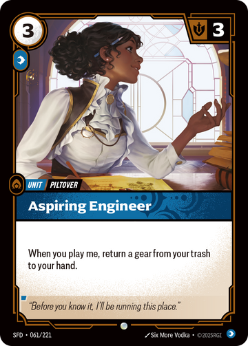 Aspiring Engineer SFD-061 - Riftbound Standard Art, English reference artwork