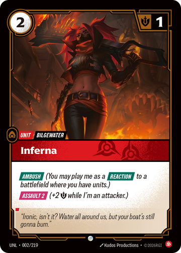 Inferna UNL-002 - Riftbound Standard Art, English reference artwork