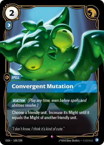 Convergent Mutation OGN-108 - Riftbound Standard Art, English reference artwork