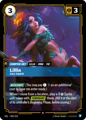 Lillia, Fae Fawn UNL-082 - Riftbound Standard Art, English reference artwork