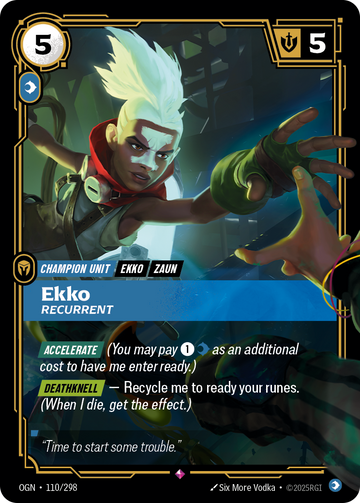 Ekko - Recurrent OGN-110 - Riftbound Standard Art, English reference artwork