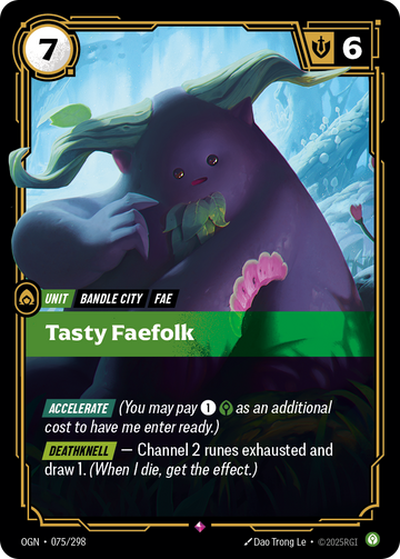 Tasty Faefolk OGN-075 - Riftbound Standard Art, English reference artwork