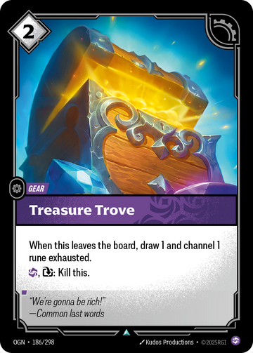 Treasure Trove OGN-186 - Riftbound Standard Art, English reference artwork