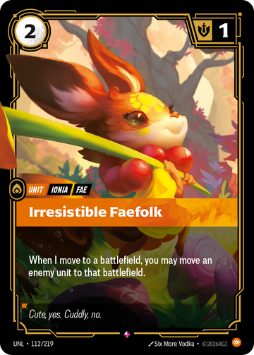 Irresistible Faefolk UNL-112 - Riftbound Standard Art, English reference artwork